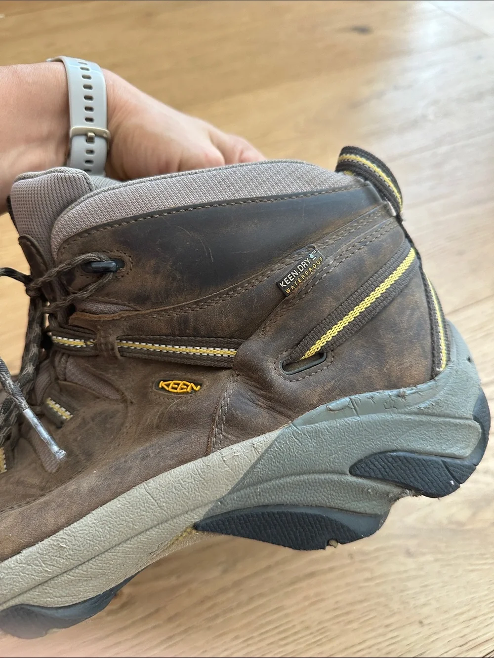 Keen Brown and Gray Men's Mid-Height Hiking Boots 15